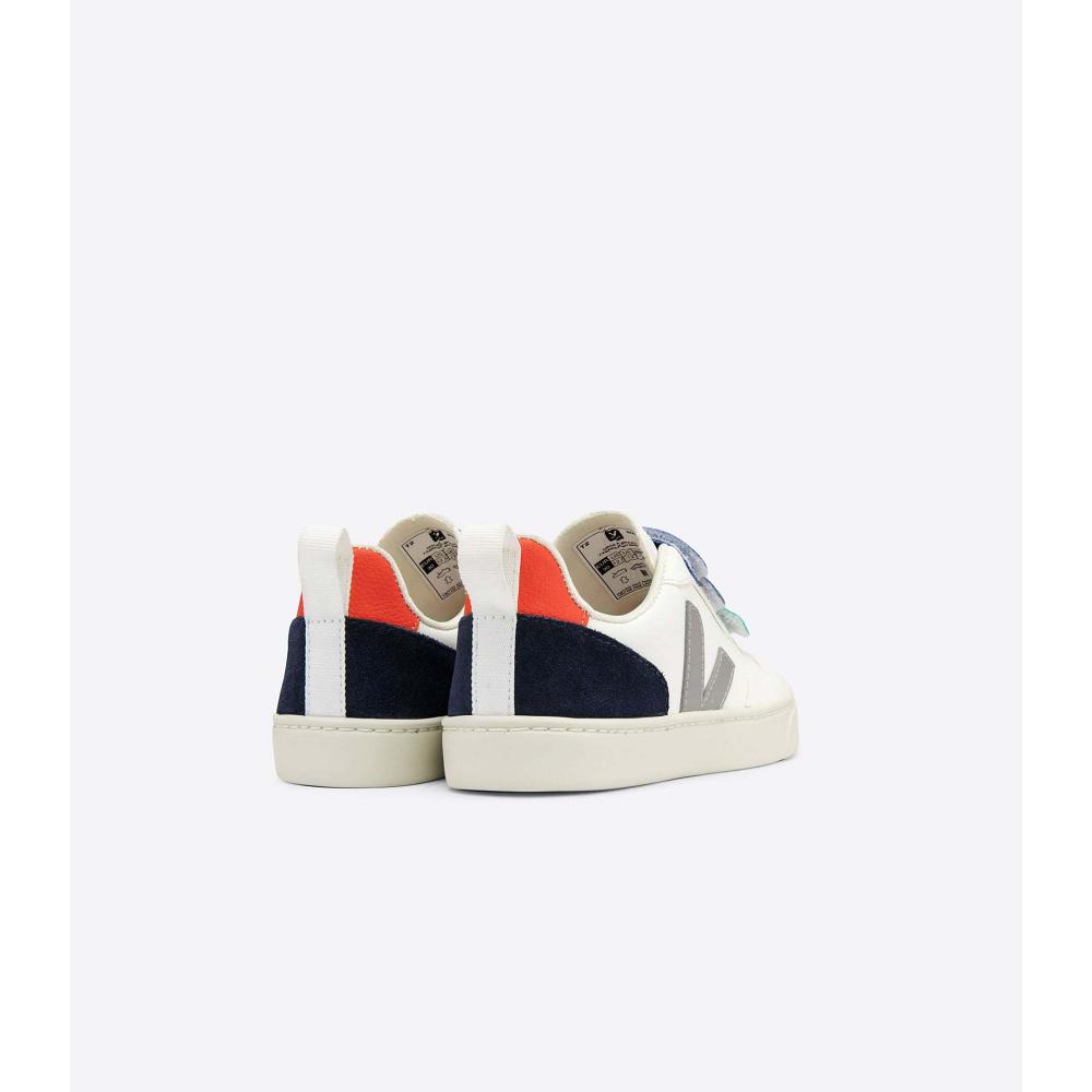 Veja V-10 CHROMEFREE Kids' Shoes White/Blue | CA 742NWY